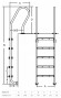 Лестница 5 ступеней Emaux NSF515-S AISI-316 (88076709) для узкого борта