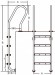Лестница 3 ступени Emaux NSF315-S  AISI-316 (88076707) для узкого борта